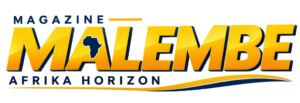 Logo magazine MALEMBE en or et bleu marine